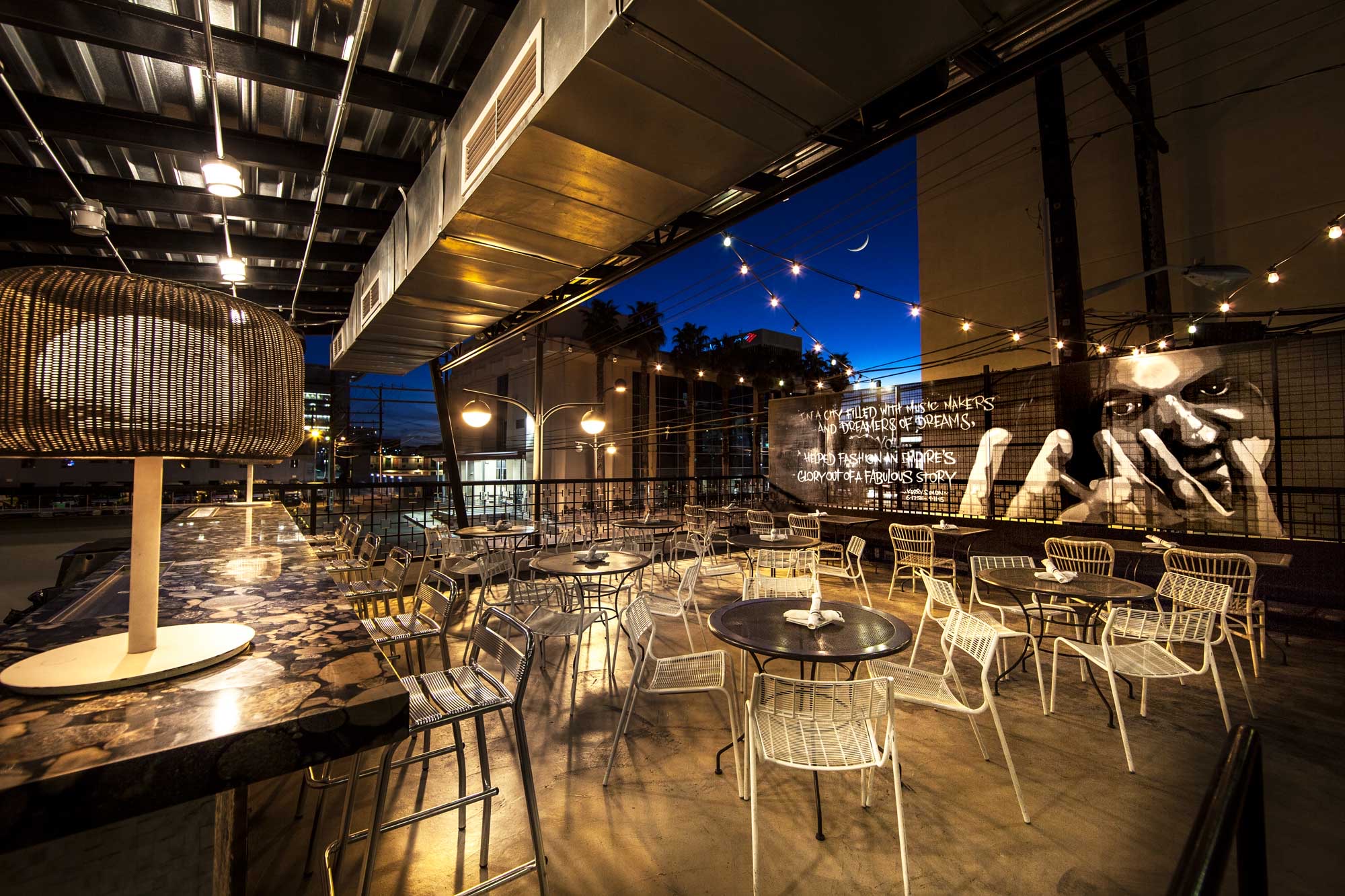 Carson Kitchen Las Vegas outdoor patio reception space
